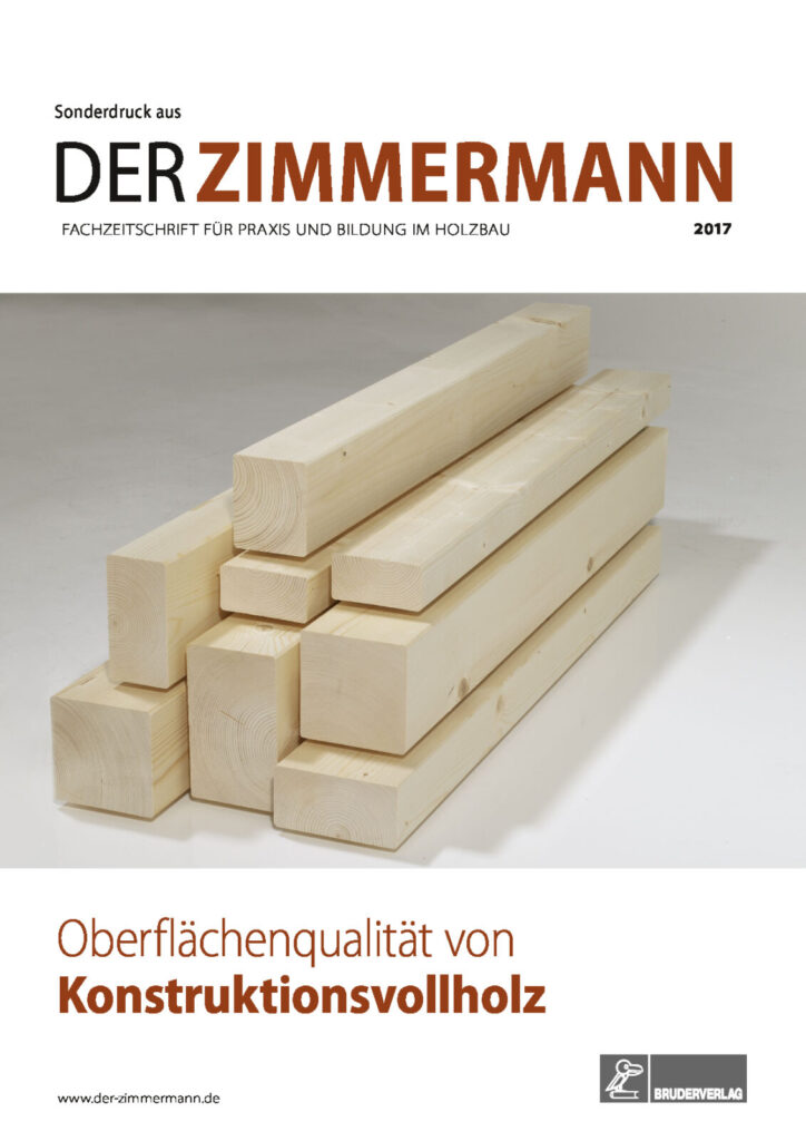 Sonderdruck Oberflächenqualitäten von Konstruktionsvollholz