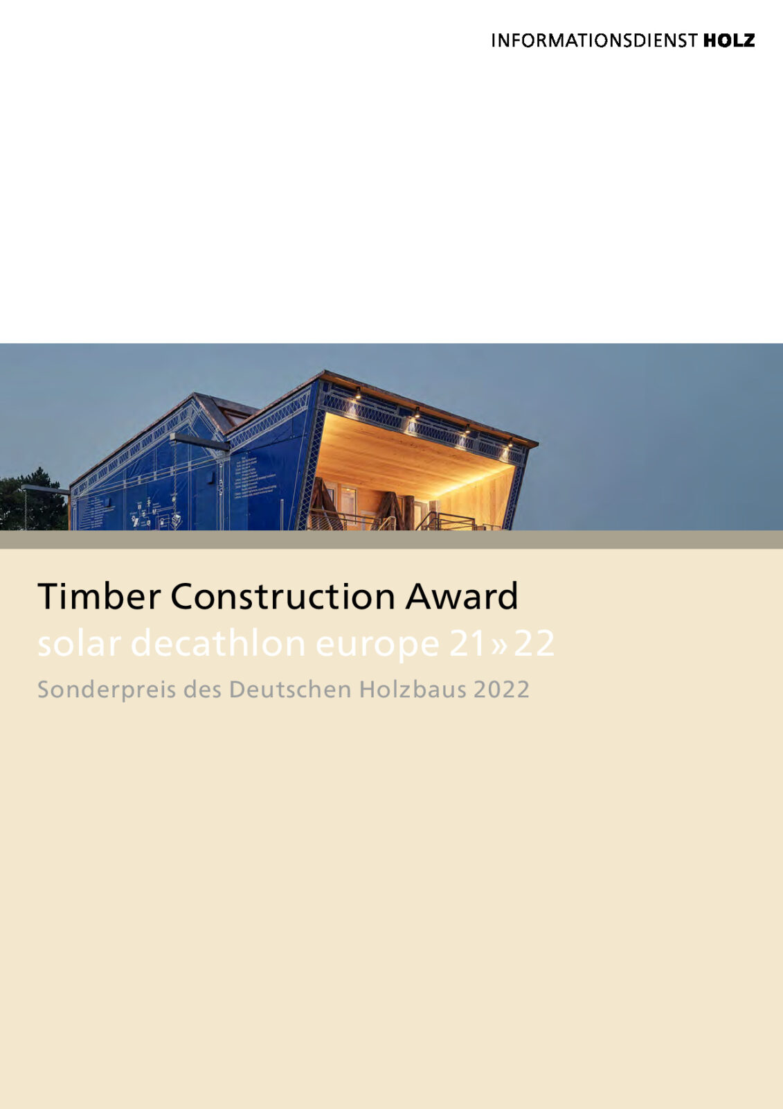 Dokumentationsbroschüre des Timber Construction Awards (2022, deutsche Version)